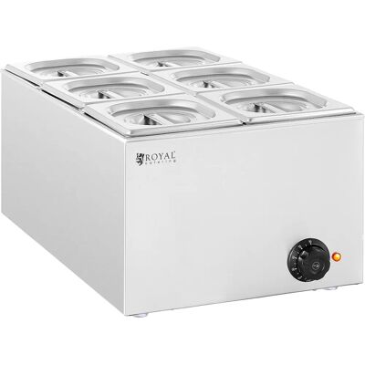 Royal Catering Bain Marie - 640 W - 6 x GN 1/6 - Calentador de alimentos Royal Catering Bain Marie - 640 W - 6 x GN 1/6 - Calentador de alimentos