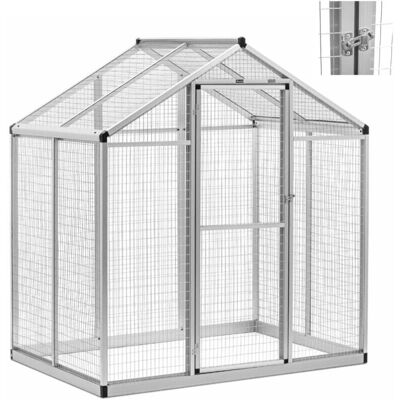 Wiesenfield Aluminium Vogelvoliere - 122 x 178 x 195 cm - Außen Wiesenfield Aluminium Vogelvoliere - 122 x 178 x 195 cm - Außen