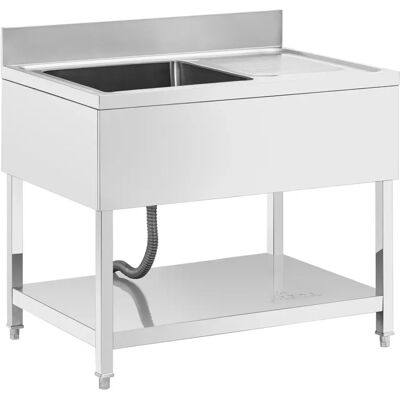 Royal Catering RCGS-1B100D7 Rustfritt Stål Vaskenhet - 1 Bunn - 100x70x97 cm Royal Catering RCGS-1B100D7 Rustfritt Stål Vaskenhet - 1 Bunn - 100x70x97 cm