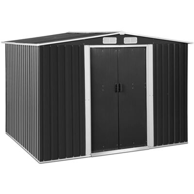 Uniprodo Verktygsbod - Stål 206x179x258cm - Väderbeständig & Låsbart Uniprodo Verktygsbod - Stål 206x179x258cm - Väderbeständig & Låsbart