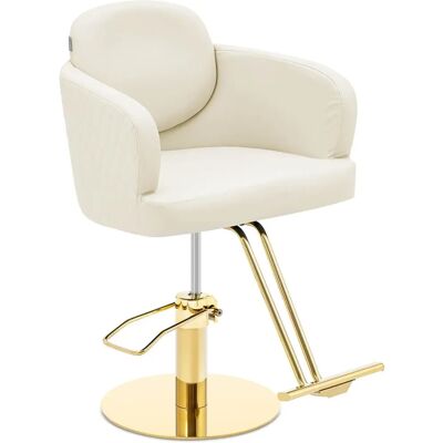 Sedia da salon PHYSA Winsford crema e oro - Regolabile, supporta 200kg Sedia da salon PHYSA Winsford crema e oro - Regolabile, supporta 200kg