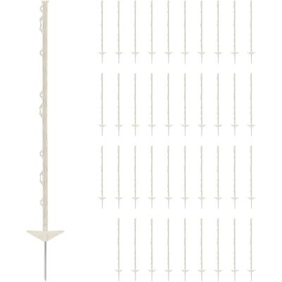 Wiesenfield WIE-WF-130 indhegning stolper - 104/103 cm, hvid - 40 stk Wiesenfield WIE-WF-130 indhegning stolper - 104/103 cm, hvid - 40 stk