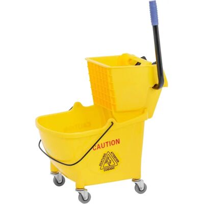 Żółty wózek do sprzątania Ulsonix - 24L - Wózek do sprzątania Żółty wózek do sprzątania Ulsonix - 24L - Wózek do sprzątania