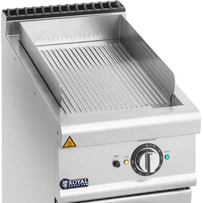 Royal Catering Elektrisk Grillplade - 5,4 kW ribbet - Bundskabinet - 40x70cm - Pro 730 Royal Catering Elektrisk Grillplade - 5,4 kW ribbet - Bundskabinet - 40x70cm - Pro 730