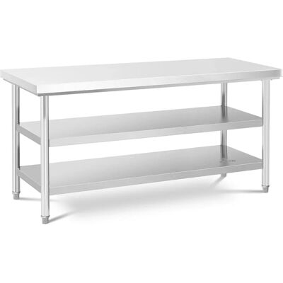 Royal Catering Stainless Steel Work Table - 70 x 180 cm - 600 kg - 3 levels - Work Table Royal Catering Stainless Steel Work Table - 70 x 180 cm - 600 kg - 3 levels - Work Table