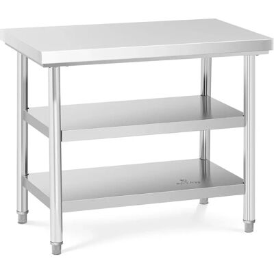 Table de Travail Royal Catering - Inox, 100x60cm, 3 Niveaux - Publicité Table de Travail Royal Catering - Inox, 100x60cm, 3 Niveaux - Publicité