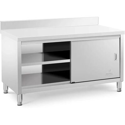 Royal Catering Rostfritt stål arbetskåpa - 150x70cm - Belastning 600kg Royal Catering Rostfritt stål arbetskåpa - 150x70cm - Belastning 600kg