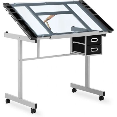 Fromm & Starck Justerbar Tegnetafel - Glassplate - 104x60cm - Kan Kippes & Justeres i Høyden Fromm & Starck Justerbar Tegnetafel - Glassplate - 104x60cm - Kan Kippes & Justeres i Høyden