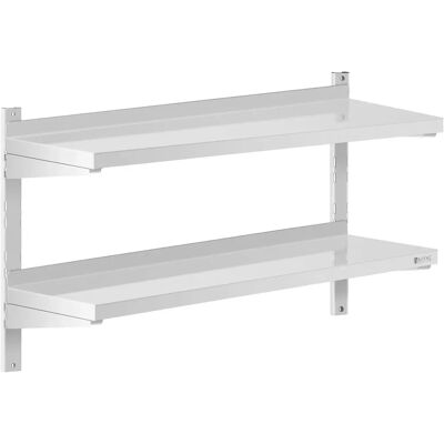 Royal Catering Ruostumattomasta Teräksestä Seinähylly - 2 Hyllyä - 30x100cm Royal Catering Ruostumattomasta Teräksestä Seinähylly - 2 Hyllyä - 30x100cm