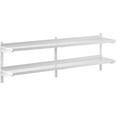 Royal Catering RCWR-2000.3 Stainless Steel Wall Shelf - 2 Shelves - 200x30cm - Wall Shelf Royal Catering RCWR-2000.3 Stainless Steel Wall Shelf - 2 Shelves - 200x30cm - Wall Shelf