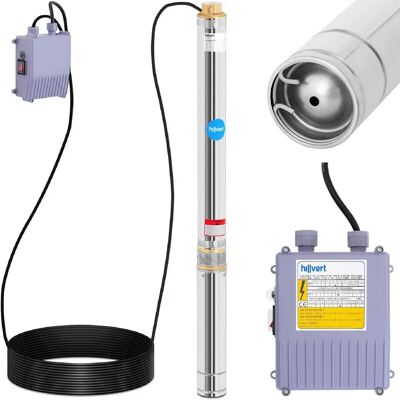 Hillvert Submersible Pump - 5580 L/hr - 1100 W - Deep Well - Black Hillvert Submersible Pump - 5580 L/hr - 1100 W - Deep Well - Black