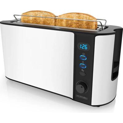 Arendo Edelstahl 2-Scheiben Langschlitz Toaster - Toaster Arendo Edelstahl 2-Scheiben Langschlitz Toaster - Toaster