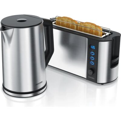 Arendo Wasserkocher & Toaster Set - Silber Arendo Wasserkocher & Toaster Set - Silber