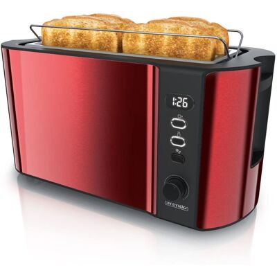 Arendo 4-Scheiben Edelstahl Toaster mit Display - Toaster Arendo 4-Scheiben Edelstahl Toaster mit Display - Toaster