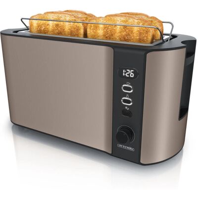 Arendo Toaster - 4-Scheiben, Display, Reheat, Krümelschublade - Toaster Arendo Toaster - 4-Scheiben, Display, Reheat, Krümelschublade - Toaster