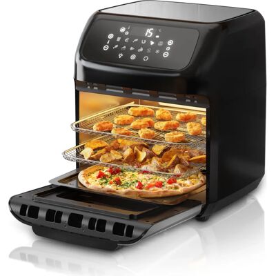 Arendo Kompakte Heißluftfritteuse - 12L, 1800W, Edelstahl Arendo Kompakte Heißluftfritteuse - 12L, 1800W, Edelstahl