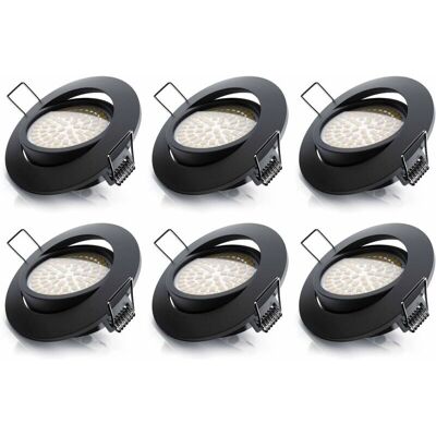 Brandson LED Einbaustrahler - 6er Set Schwarz Brandson LED Einbaustrahler - 6er Set Schwarz