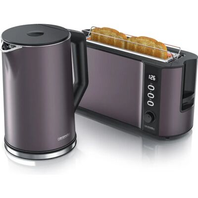 Arendo Wasserkocher & Toaster Set - 1,5L, Grau Arendo Wasserkocher & Toaster Set - 1,5L, Grau