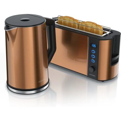 Arendo Kupfer 1,5L Wasserkocher & Toaster Set - Küchengerät Arendo Kupfer 1,5L Wasserkocher & Toaster Set - Küchengerät