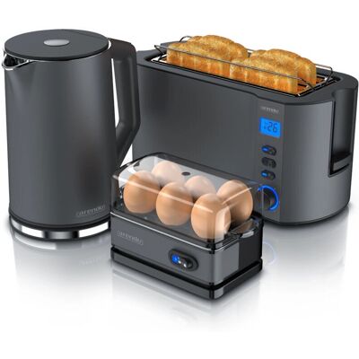 Arendo Wasserkocher, Toaster & Eierkocher Set - Küchengeräte Arendo Wasserkocher, Toaster & Eierkocher Set - Küchengeräte