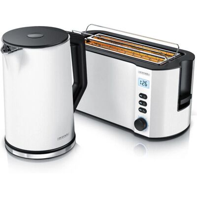 Arendo Edelstahl Wasserkocher & 4-Scheiben Toaster - Küchengeräte Arendo Edelstahl Wasserkocher & 4-Scheiben Toaster - Küchengeräte