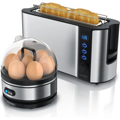 Arendo Edelstahl Toaster & Eierkocher Set - Küchenutensilien Arendo Edelstahl Toaster & Eierkocher Set - Küchenutensilien