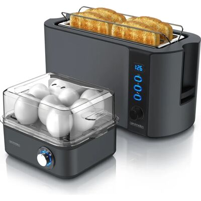 Arendo Marken Grau 4-Scheiben Toaster & 1,7L Wasserkocher - Toaster und Wasserkocher-Set Arendo Marken Grau 4-Scheiben Toaster & 1,7L Wasserkocher - Toaster und Wasserkocher-Set