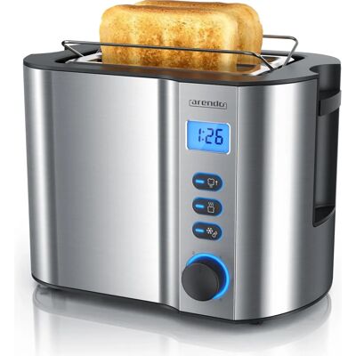 Arendo MANHA COMPACT - Edelstahl 2-Scheiben Toaster mit LCD - Toaster Arendo MANHA COMPACT - Edelstahl 2-Scheiben Toaster mit LCD - Toaster