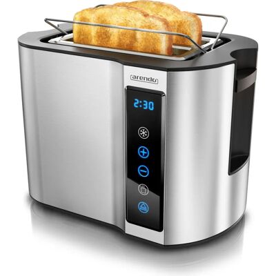 Arendo Edelstahl 2-Scheiben Toaster mit Brötchenaufsatz - Toaster Arendo Edelstahl 2-Scheiben Toaster mit Brötchenaufsatz - Toaster