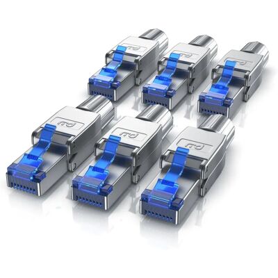 Primewire 6x CAT8 Netzwerkstecker - 40 Gbit/s - Goldkontakte - TIA-568A/B - Netzwerkkabel Primewire 6x CAT8 Netzwerkstecker - 40 Gbit/s - Goldkontakte - TIA-568A/B - Netzwerkkabel