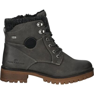 TOM TAILOR Graue Boots mit Strickkragen - Schuhe TOM TAILOR Graue Boots mit Strickkragen - Schuhe