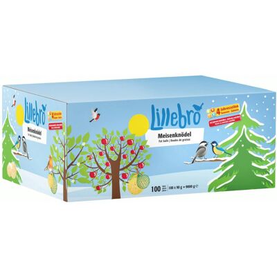 Lillebro Pokarm dla dzikich ptaków Kulki tłuszczowe - 100 x 90g - Pokarm dla ptaków Lillebro Pokarm dla dzikich ptaków Kulki tłuszczowe - 100 x 90g - Pokarm dla ptaków