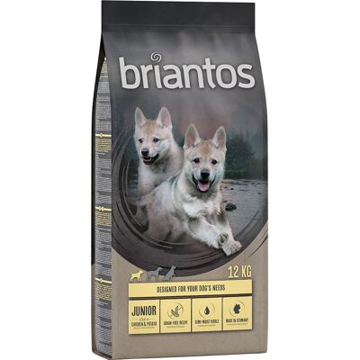 Briantos Junior Grain-Free Chicken & Potato - Junior Pui & cartofi - FĂRĂ CEREALE (2 x 12 kg) Briantos Junior Grain-Free Chicken & Potato - Junior Pui & cartofi - FĂRĂ CEREALE (2 x 12 kg)