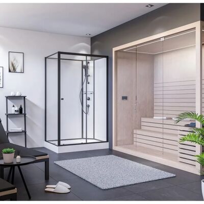 Breuer Modell BR 100 - 90x120cm Schwarze Duschkabine Breuer Modell BR 100 - 90x120cm Schwarze Duschkabine