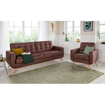 SOFA FASHION Fiord - Kompakter Vintage Brauner Hocker SOFA FASHION Fiord - Kompakter Vintage Brauner Hocker