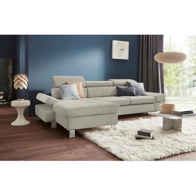 Sofa FASHION Fiji L-Form beige hochwertiges Webstoff Sofa Sofa FASHION Fiji L-Form beige hochwertiges Webstoff Sofa