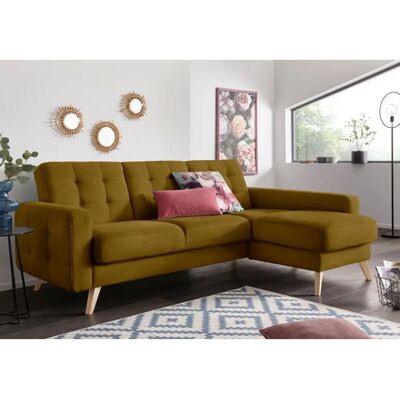 SOFA FASHION EXXPO - Samt-L-Form-Sofa mit Stauraum - Sofa SOFA FASHION EXXPO - Samt-L-Form-Sofa mit Stauraum - Sofa
