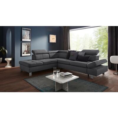 Ecksofa Fiji L-Form - Webstoff, Ottomane links, Bettfunktion - Sofa Ecksofa Fiji L-Form - Webstoff, Ottomane links, Bettfunktion - Sofa
