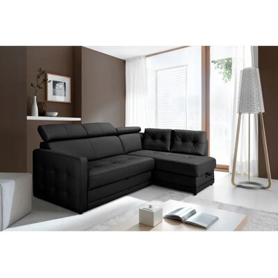 Ecksofa EXXPO - L-Form, Schwarz, 225cm - Möbel Ecksofa EXXPO - L-Form, Schwarz, 225cm - Möbel