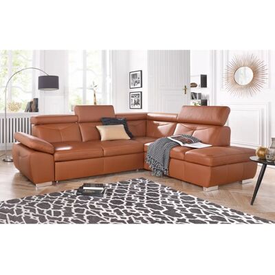 Sofa FASHION Spring - Natürleder, Arm- & Rückenverstellung - Couch, 274cm Sofa FASHION Spring - Natürleder, Arm- & Rückenverstellung - Couch, 274cm