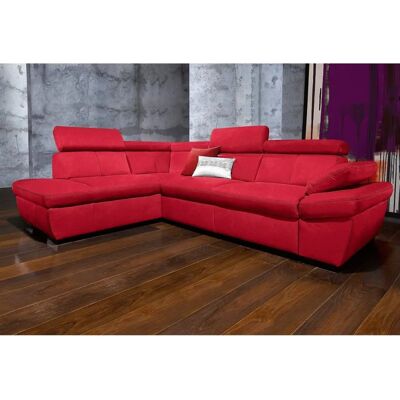 Ecksofa Salerno - Modern, Microfaser, Rot - Sofa Ecksofa Salerno - Modern, Microfaser, Rot - Sofa