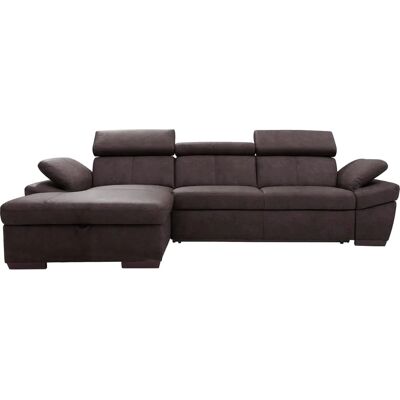 Ecksofa Salerno - Reversible, Microfaser Lederoptik, Dunkelbraun Ecksofa Salerno - Reversible, Microfaser Lederoptik, Dunkelbraun