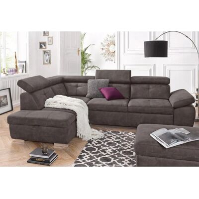Ecksofa FASHION Spring - Microfaser, links Ottomane Ecksofa FASHION Spring - Microfaser, links Ottomane