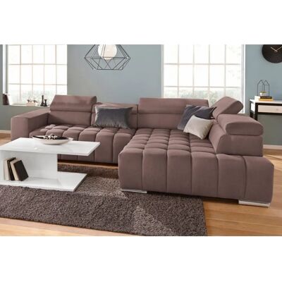 Ecksofa Elias - L-Form, hellbraun, mit Bettfunktion Ecksofa Elias - L-Form, hellbraun, mit Bettfunktion