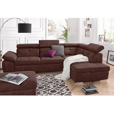 Sofa EXXPO - Spring - Mikrofaser, Schlafsofa & Stauraum - L-Form Sofa EXXPO - Spring - Mikrofaser, Schlafsofa & Stauraum - L-Form