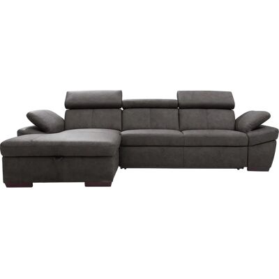 Ecksofa Salerno - Microfaser Lederoptik, Recamiere links - L-Form Ecksofa Salerno - Microfaser Lederoptik, Recamiere links - L-Form
