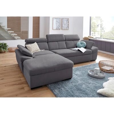 Ecksofa Salerno - L-Form, Microfaser, mit Stauraum - Sofa Ecksofa Salerno - L-Form, Microfaser, mit Stauraum - Sofa
