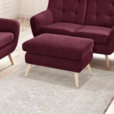 SOFA FASHION EXXPO - Skandinavisch bequem mit hohem Holzfuß - Hocker SOFA FASHION EXXPO - Skandinavisch bequem mit hohem Holzfuß - Hocker
