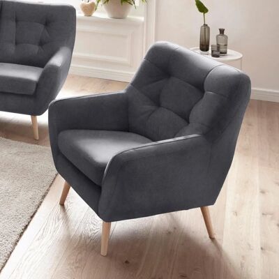 SOFA FASHION Exxpo Skandinavischer Sessel - Mikrofaser - 87x92cm - Sessel SOFA FASHION Exxpo Skandinavischer Sessel - Mikrofaser - 87x92cm - Sessel