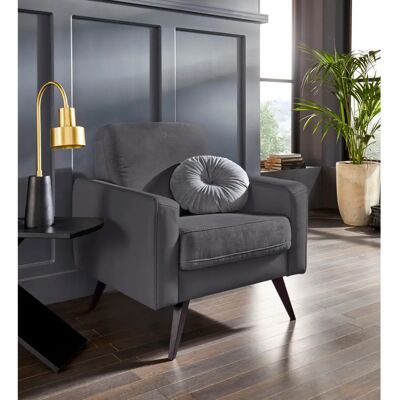 Sofa Fashion Samso Wenge Velours Sessel - Lounge Chair Sofa Fashion Samso Wenge Velours Sessel - Lounge Chair
